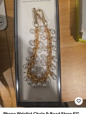 Gold Pearl Chain Wristlet - Women Jewelry